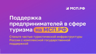 «Поддержка предпринимателей в сфере туризма» на Цифровой платформе МСП.РФ